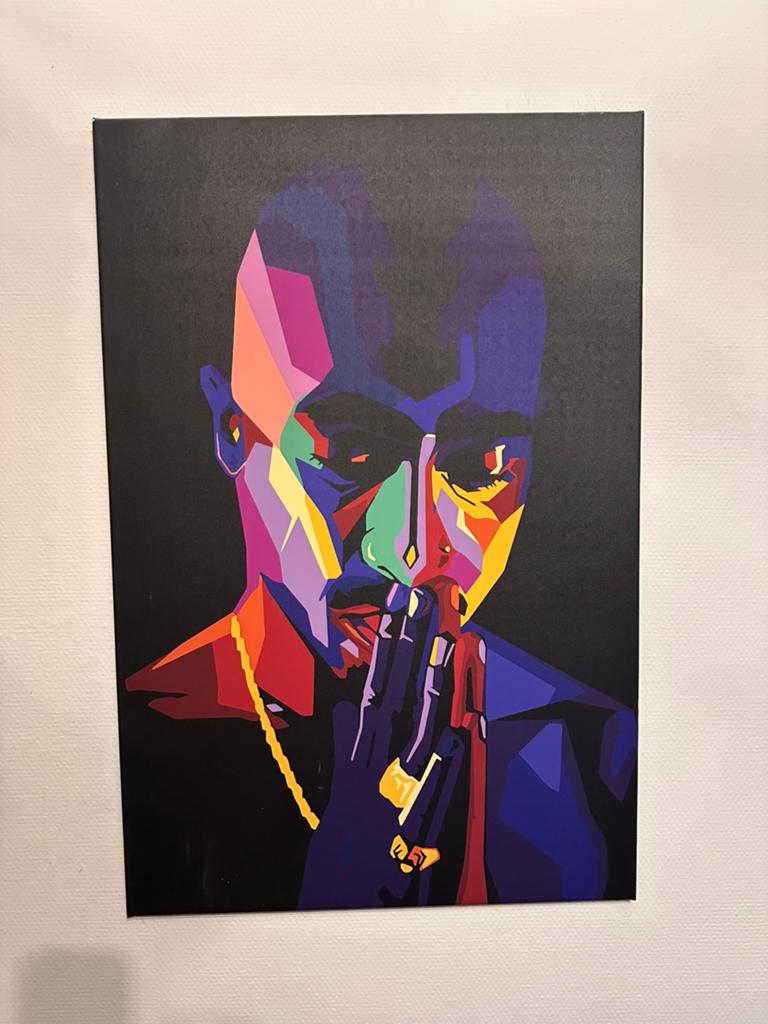2Pac / Tupac canvas pop-art wanddecoratie, Ophalen of Verzenden