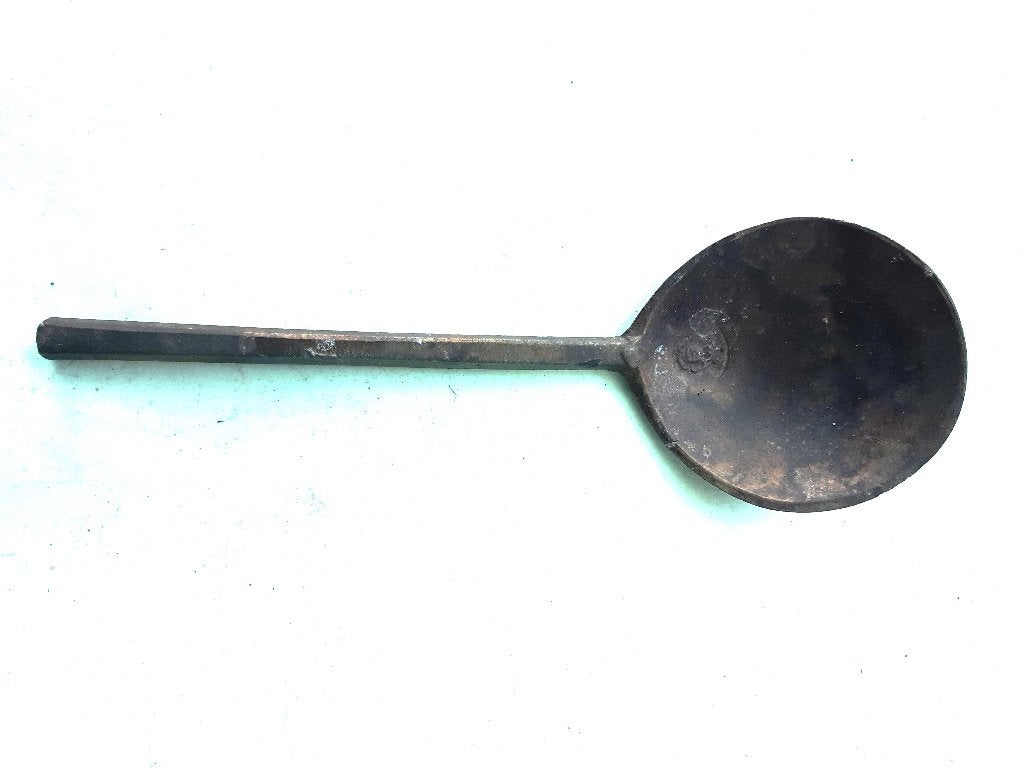 bronzen rattestaart lepel bodemvondst, Ophalen of Verzenden, Brons