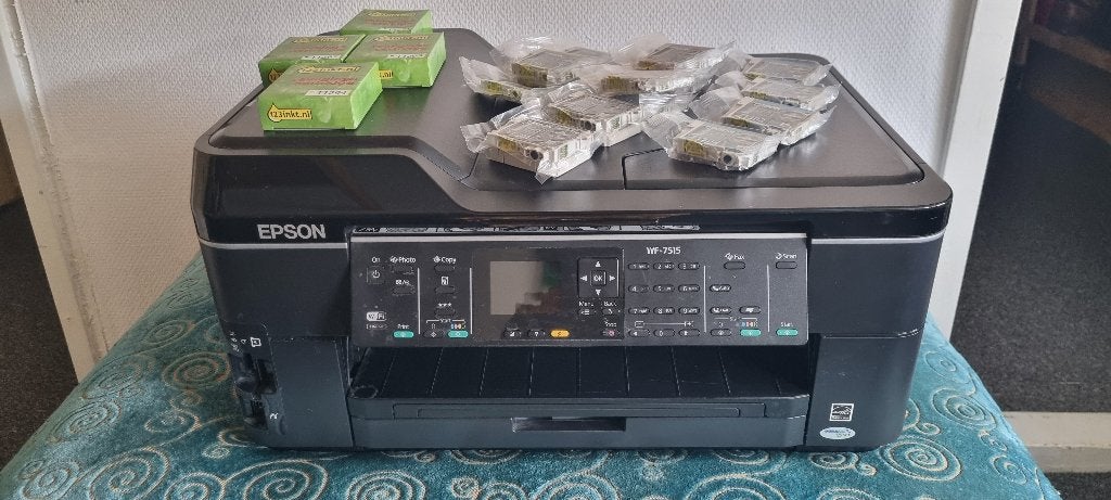 Epson All-in-One Printer WF-7515 met Inktcartridges, Computers en Software, Printers, Ophalen, Gebruikt, Scannen