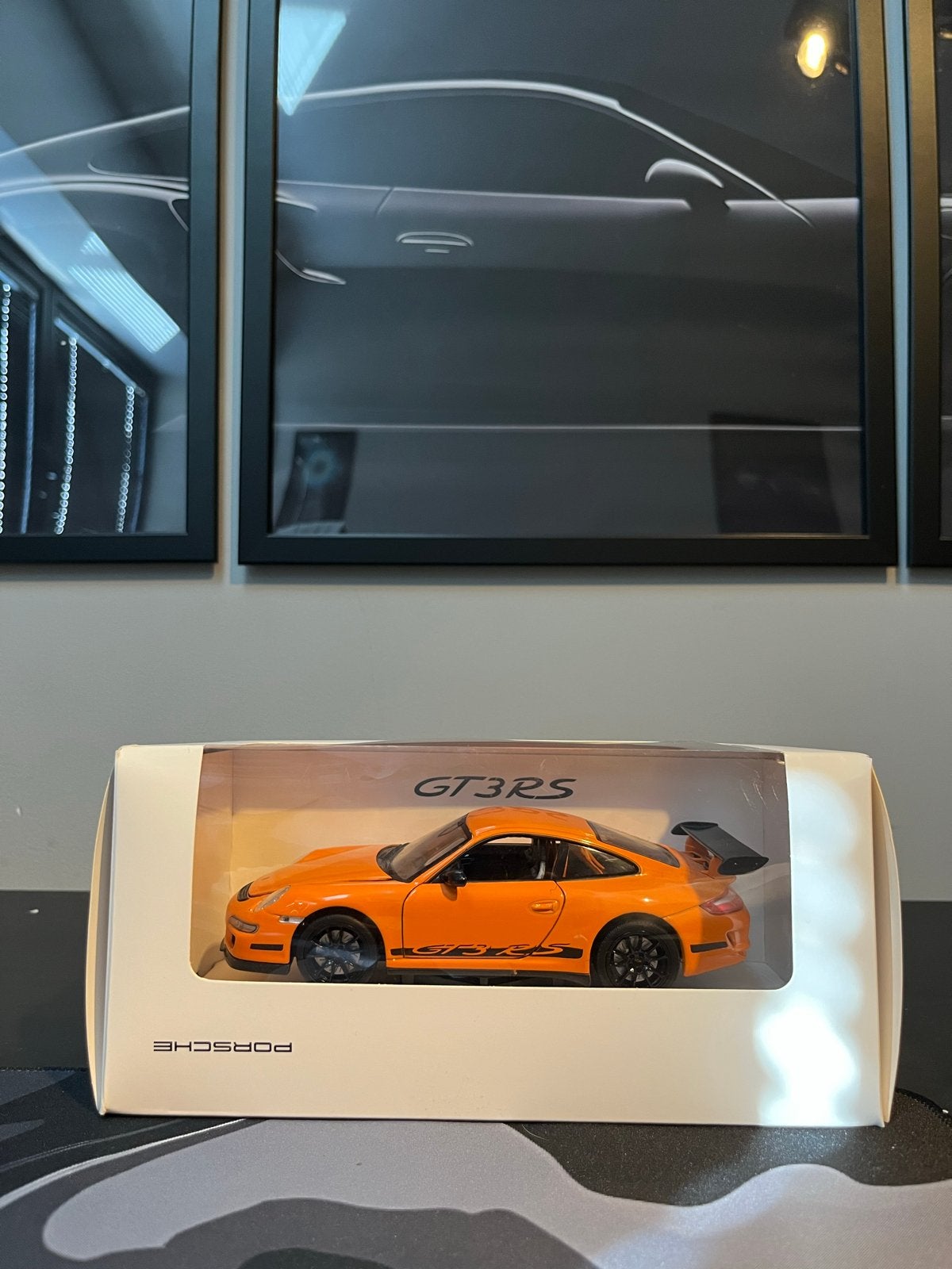 Porsche 911 GT3 RS modelauto - Oranje, Ophalen of Verzenden, Zo goed als nieuw, Overige typen