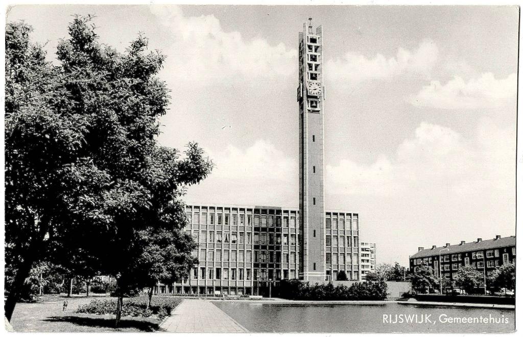 Rijswijk ZH 47, Gemeentehuis, ongelopen, Arie van Leeuwen, Verzenden, 1960 tot 1980, Ongelopen, Zuid-Holland