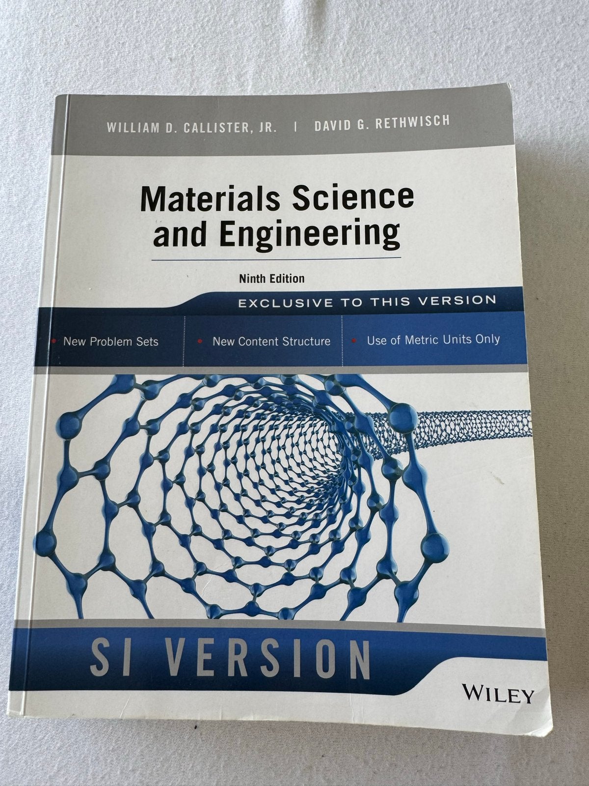 Materials Science and Engineering - 9e editie SI Versie, Ophalen of Verzenden, Beta, WILEY, WO