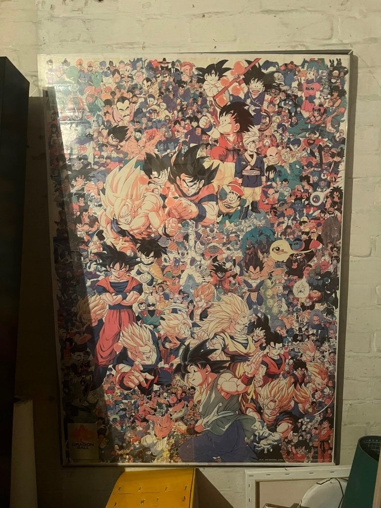 Dragon Ball Z poster in lijst, Ophalen, A1 t/m A3, Overige onderwerpen, Rechthoekig Staand