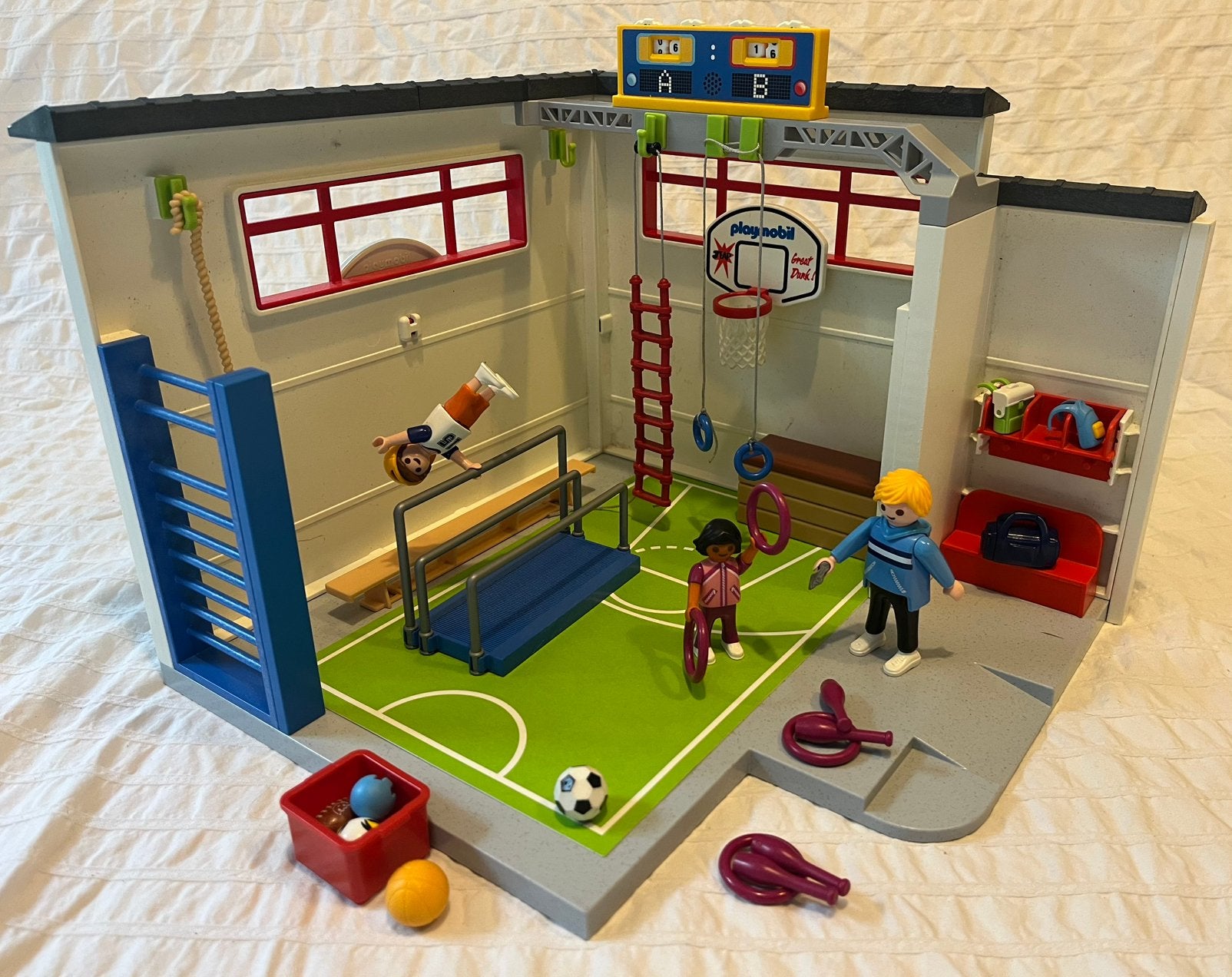 Playmobil 9454, Sportlokaal, gymzaal., Gebruikt, Gebouw, Complete set, Ophalen of Verzenden