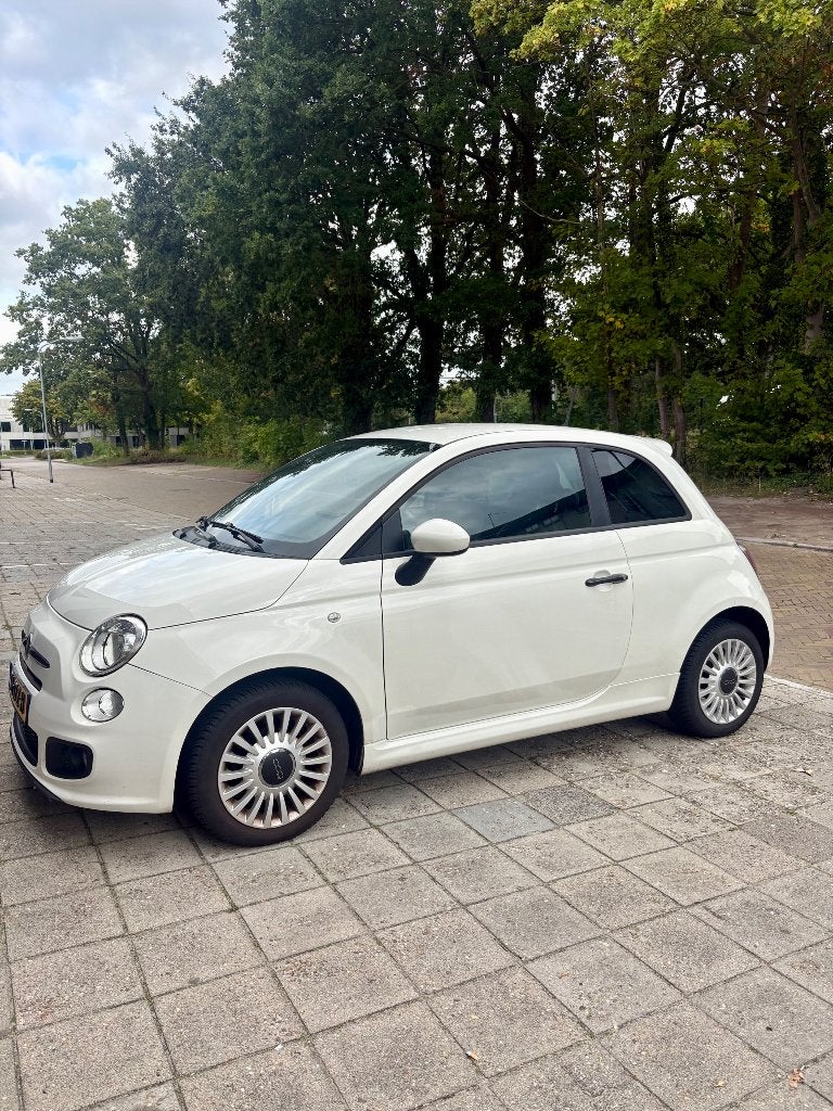 Fiat 500 1.2 C 2013 Wit, Auto's, Voorwielaandrijving, 4 cilinders, 840 kg, Leder en Stof