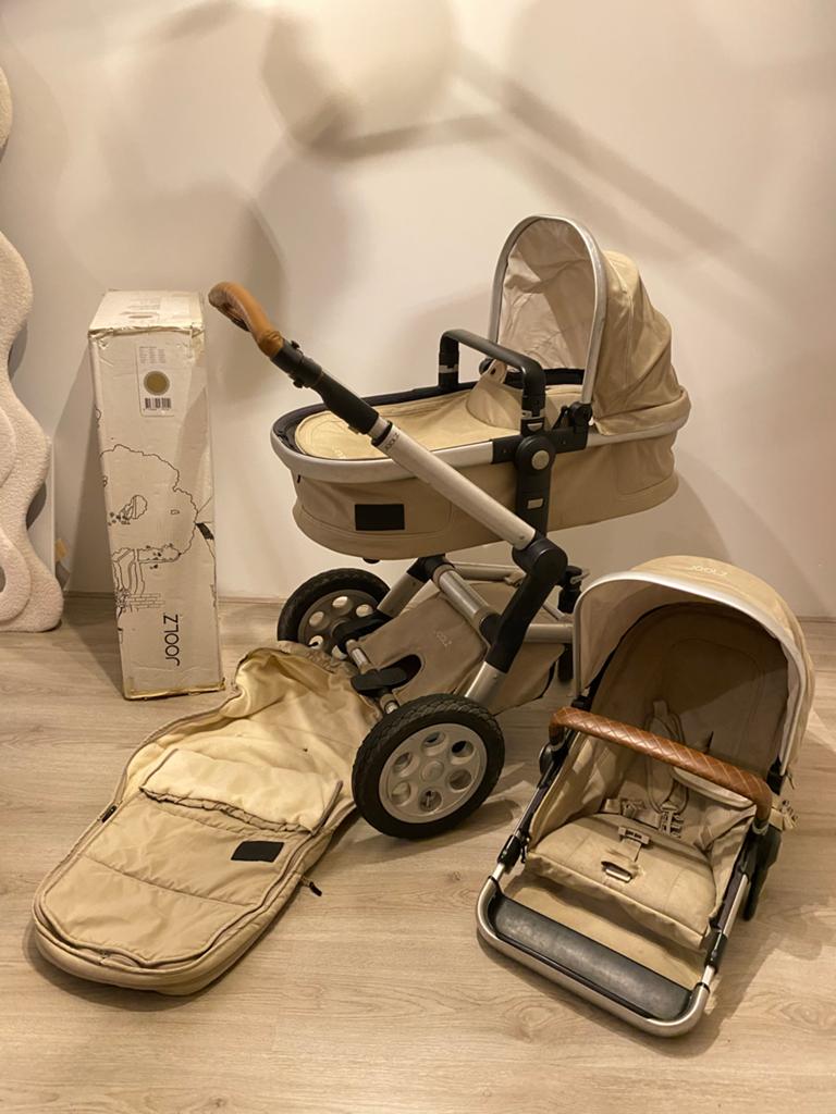 Joolz Geo1 complete kinderwagen set – beige/camel, Ophalen of Verzenden, Zo goed als nieuw, Combiwagen, Met reiswieg