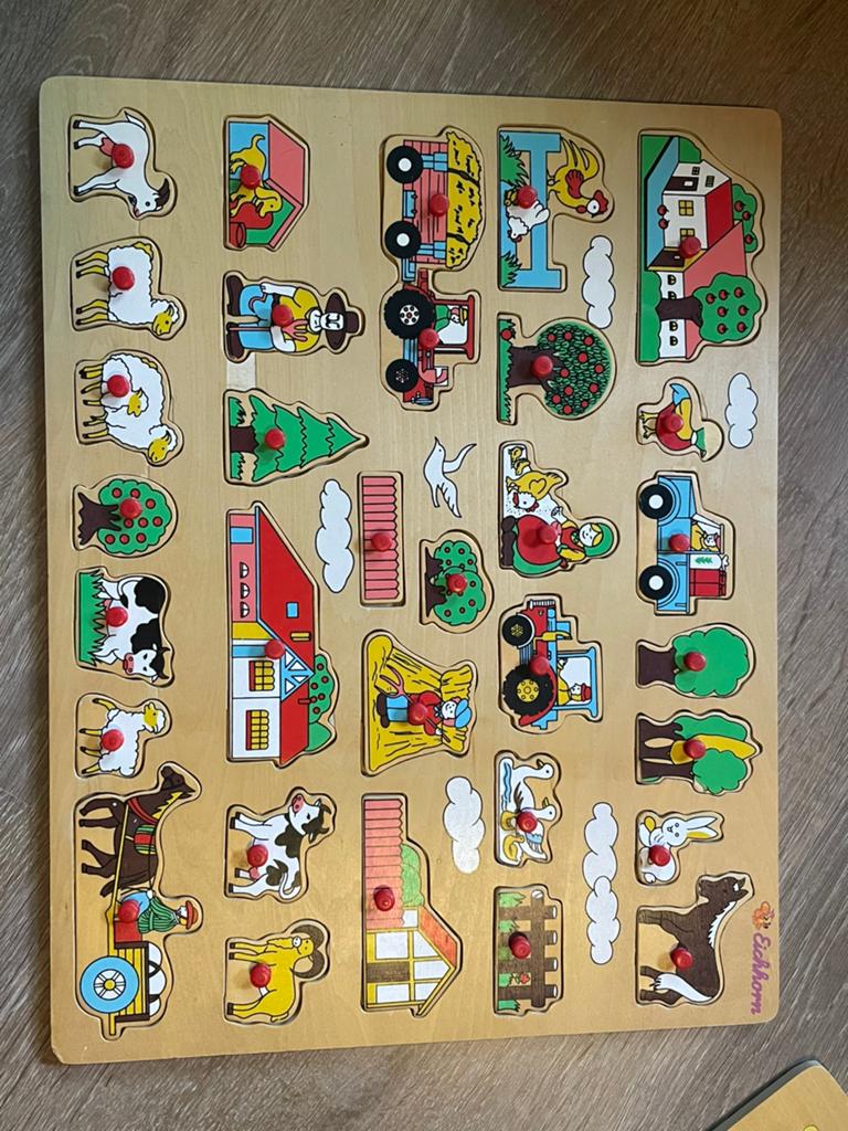 Houten inlegpuzzel, Ophalen, Gebruikt