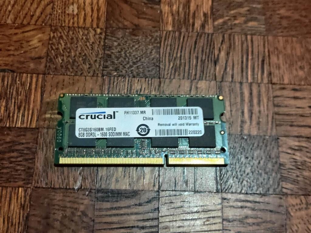 8 GB Apple Mac Memory DDR3L SoDimm, Computers en Software, RAM geheugen, Gebruikt, 8 GB, DDR3, Ophalen of Verzenden