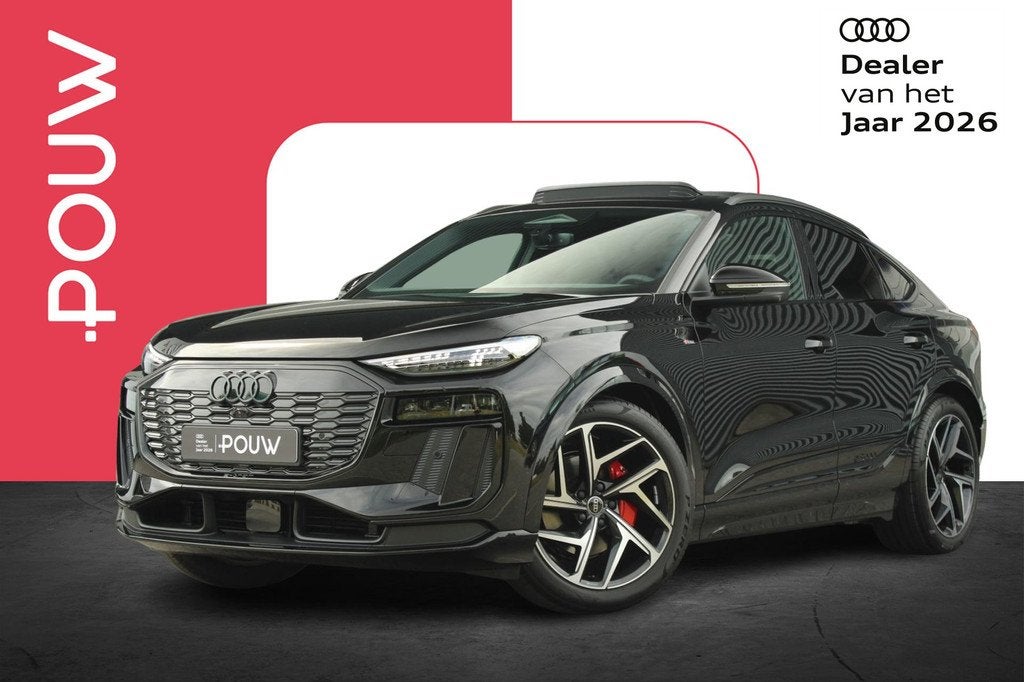 Audi Q6 Sportback e-tron 306pk S Edition Performance 100 kWh, Auto's, Audi, Automaat, 12 maanden, Zwart, Leder