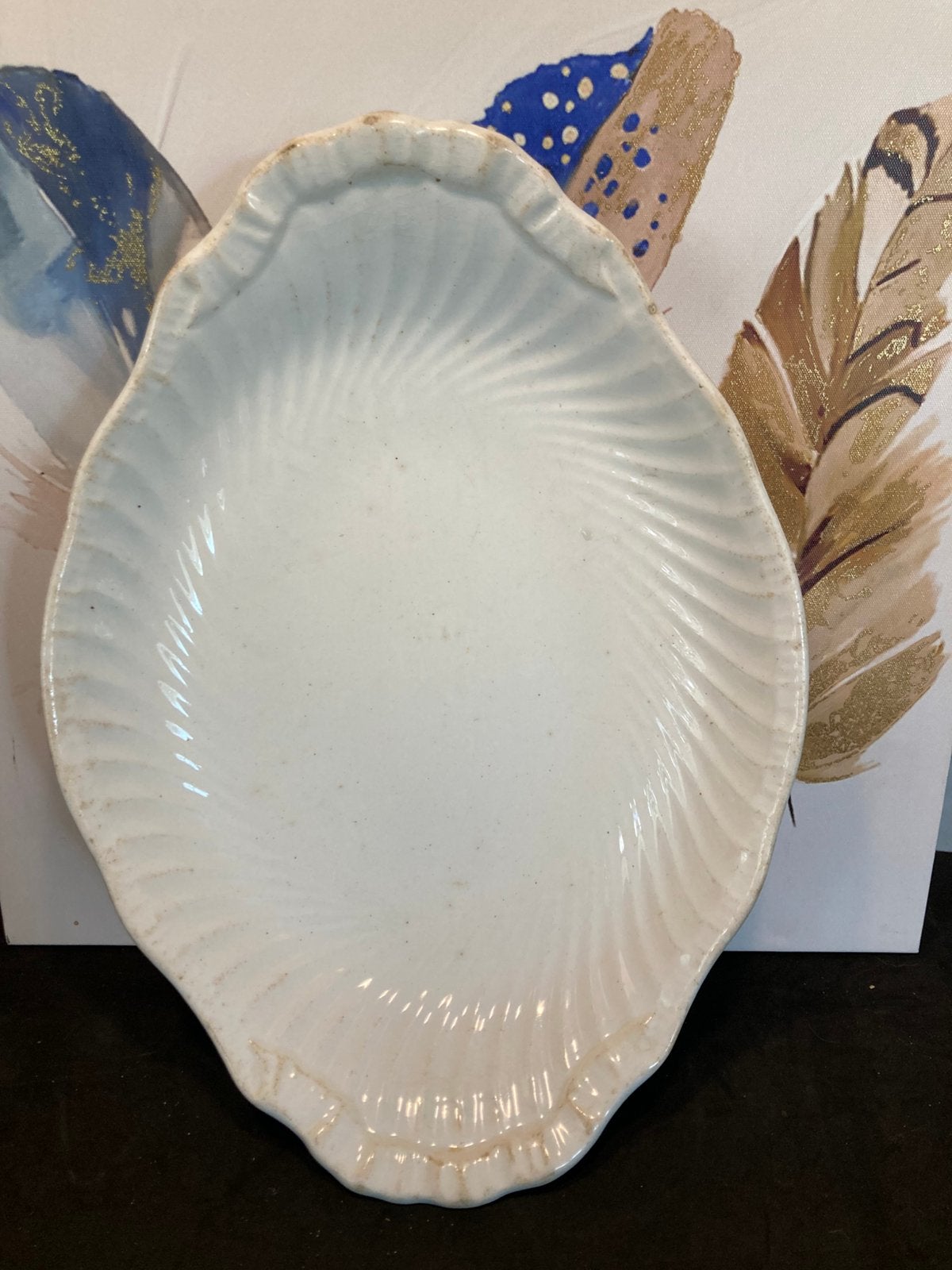Brocante schaal Petrus Regout (250726), Gebruikt, Overige merken, Ophalen of Verzenden, Schaal of Schalen