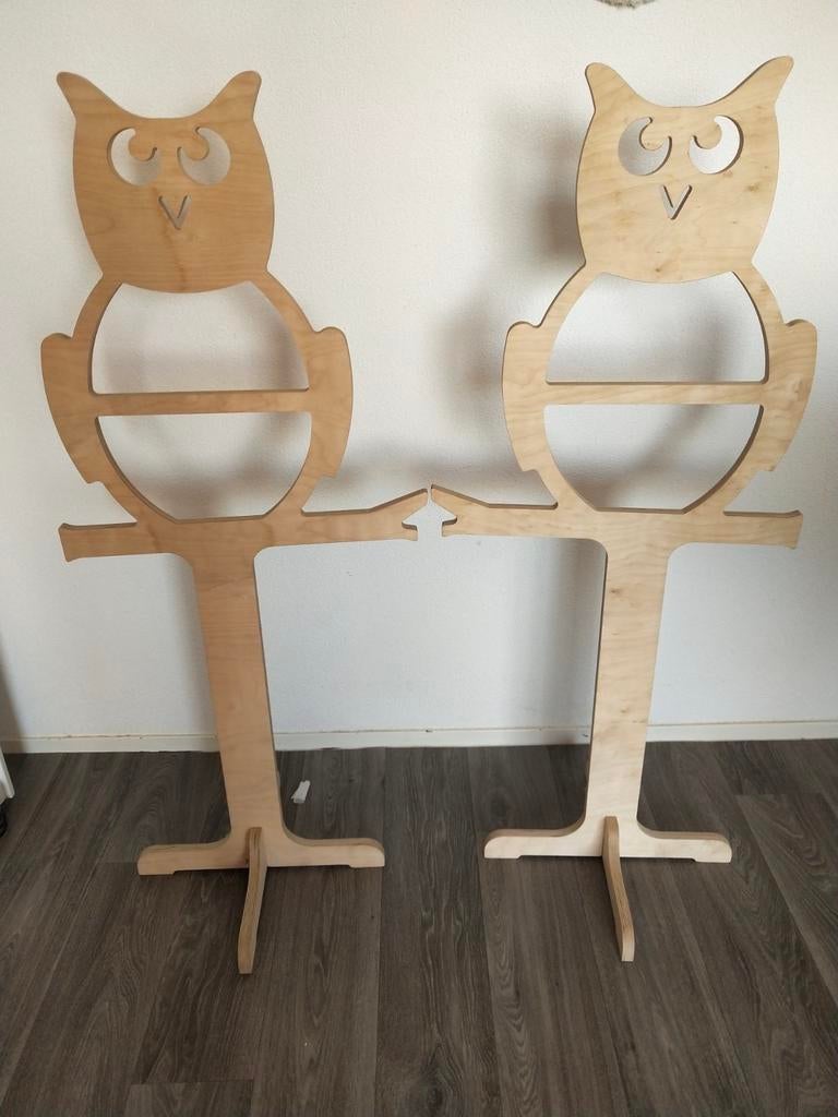 Leuke uilen kapstokken voor kinderkamer (set van 2), 100 tot 150 cm, Ophalen of Verzenden, Zo goed als nieuw, Kinderkapstok