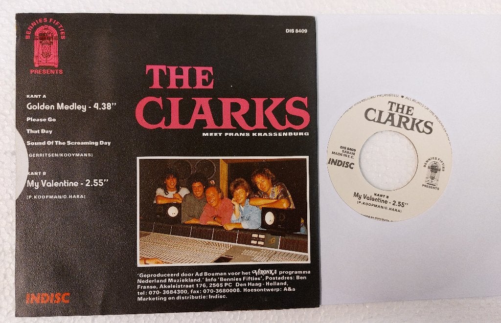 The Clarks VINYL SINGLE Frans Krassenburg Golden Earring NEW, Fotohoes, 7 inch, Ophalen of Verzenden, Pop