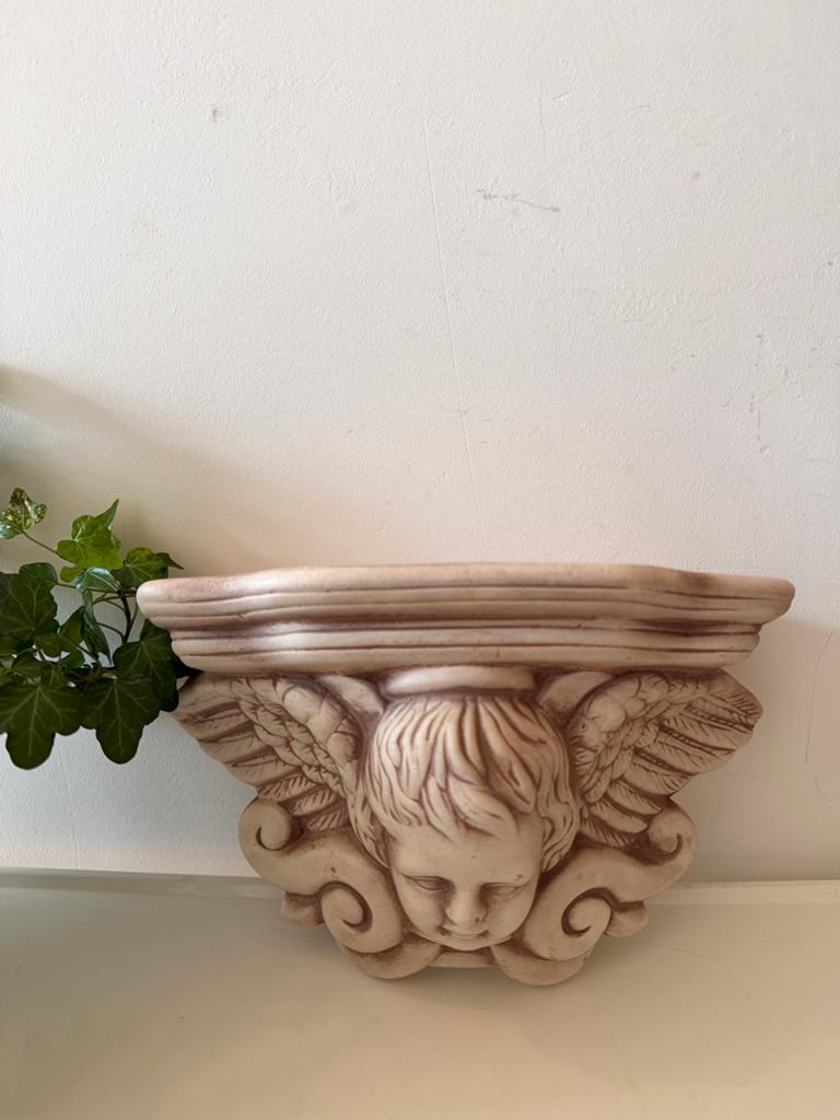 Wandconsole met engelenhoofd, Ophalen of Verzenden