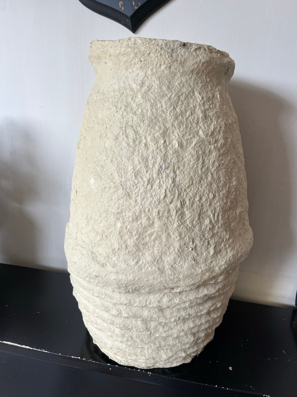 Unieke handgemaakte papier-maché vaas, Ophalen