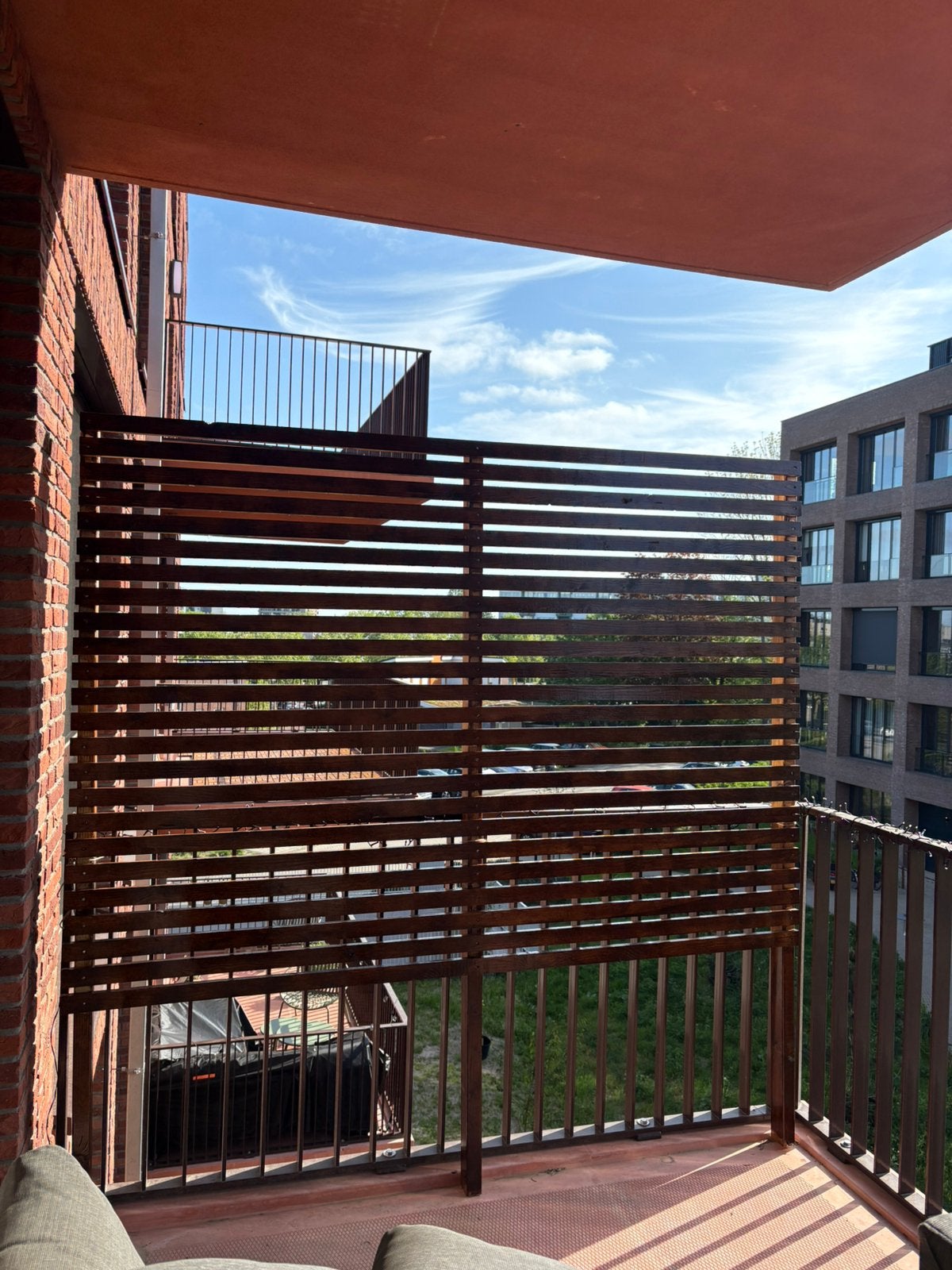 Balkon schutting hout, Tuin en Terras, Ophalen, Gebruikt, Minder dan 3 meter, 2 meter of meer