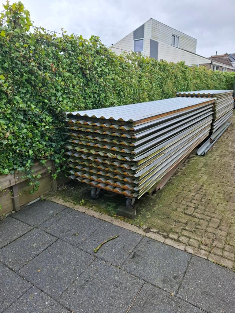23 stuks Golfplaten , 410cm, gebruikt, Gebruikt, Ophalen of Verzenden, 15 m² of meer, Golfplaat