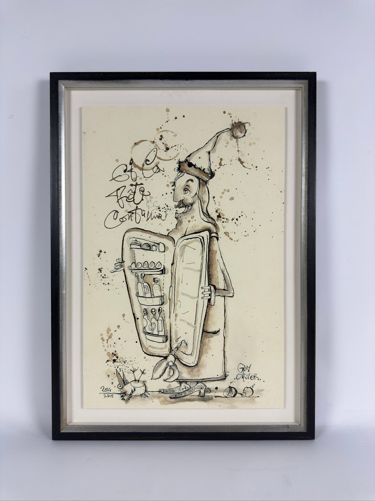 Guy Olivier – La fête continue (2014/2015), Ophalen, Figuren, Papier/karton, Achter glas