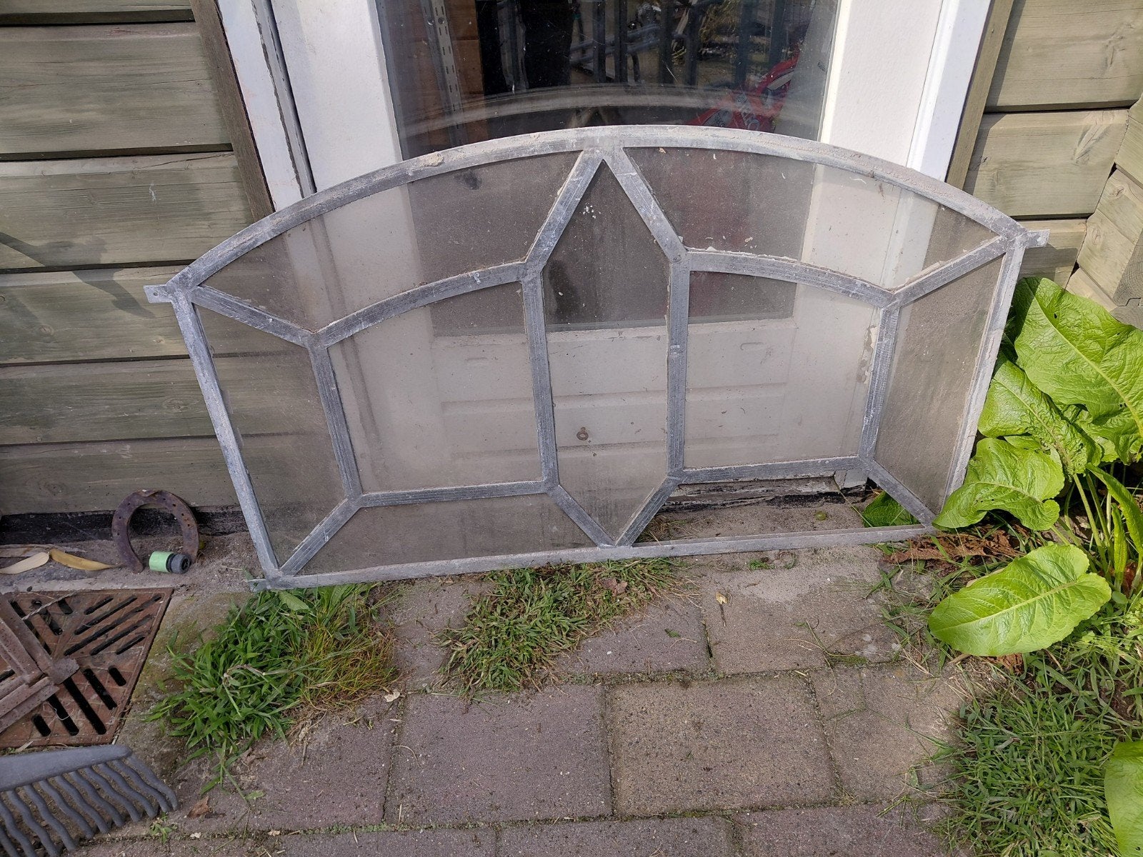 2x Stalraam met boog, 72 cm hoog, 115 cm breed, Ophalen, Gevelraam of Ruit, Gebruikt, Minder dan 80 cm