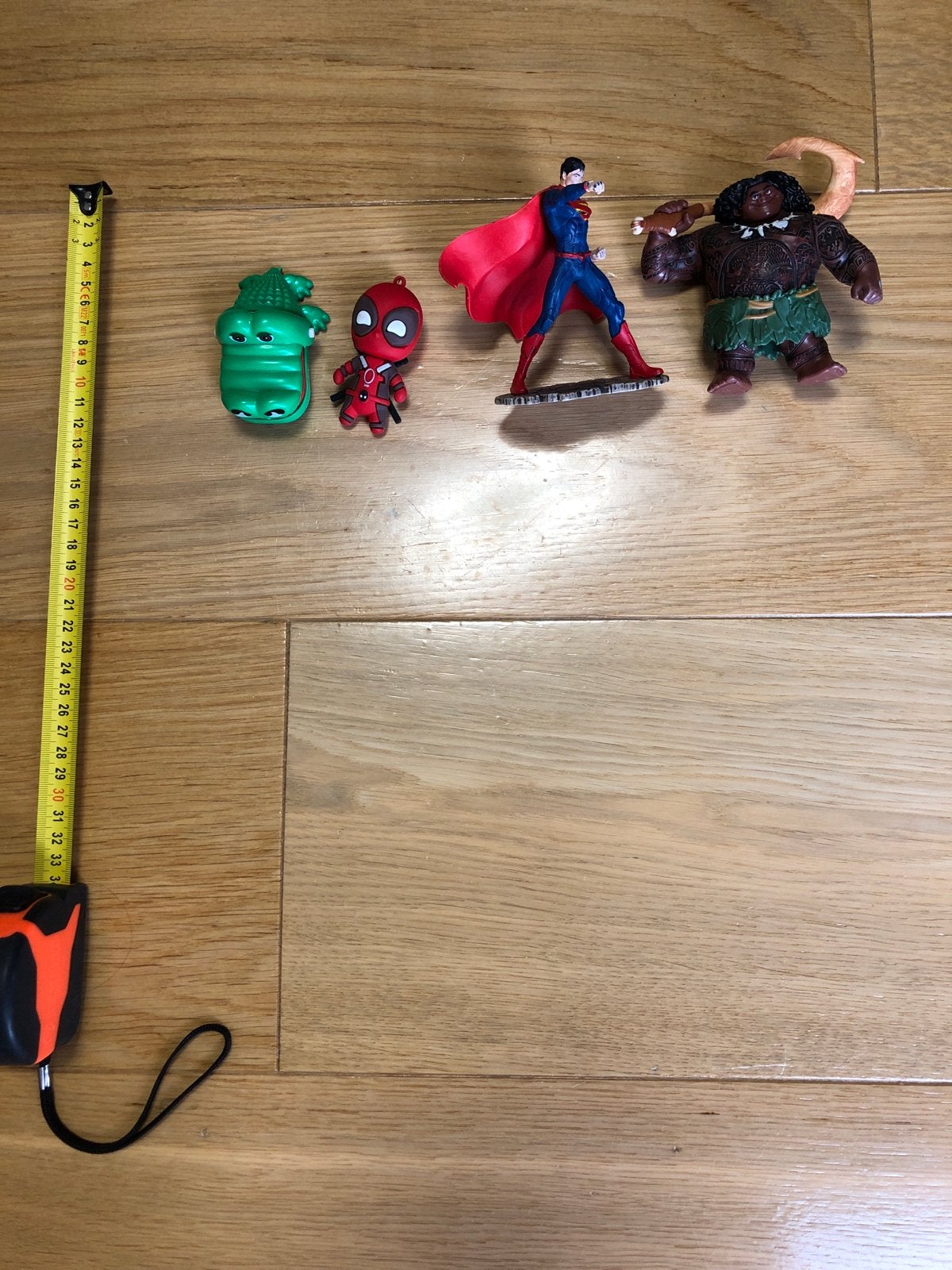 Actiefiguren set: Superman, Maui, Deadpool, Krokodil, Ophalen of Verzenden, Gebruikt