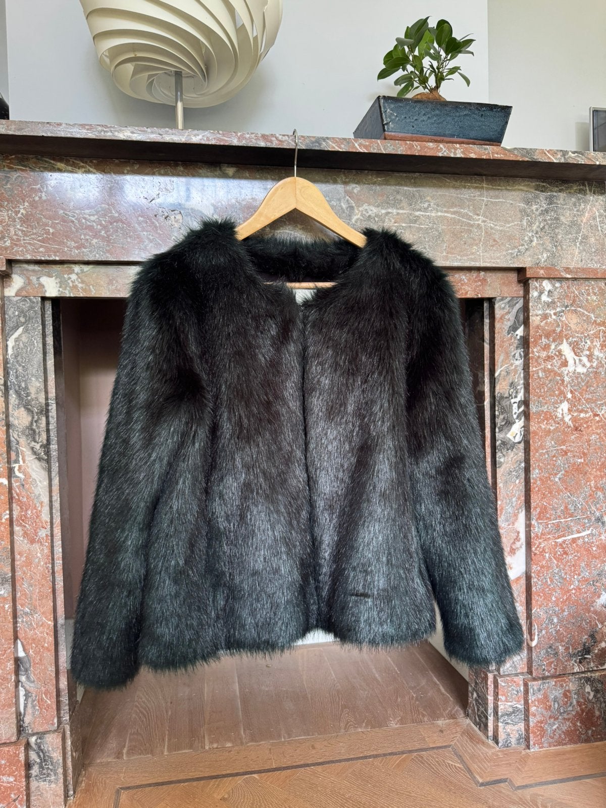 Faux Fur jas van Ba&sh Maat 3, Verzenden, Nieuw, Maat 38/40 (M), Groen