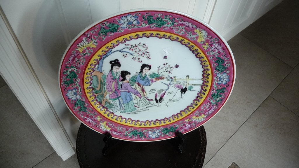 3.) Chinese bord  - 26.5 cm, Antiek en Kunst, Ophalen of Verzenden