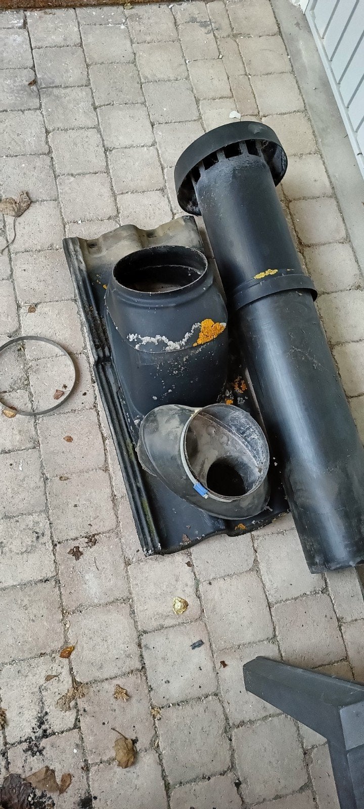 Dubbele dakdoorvoer, Ophalen, Kunststof, Gebruikt, Zwart