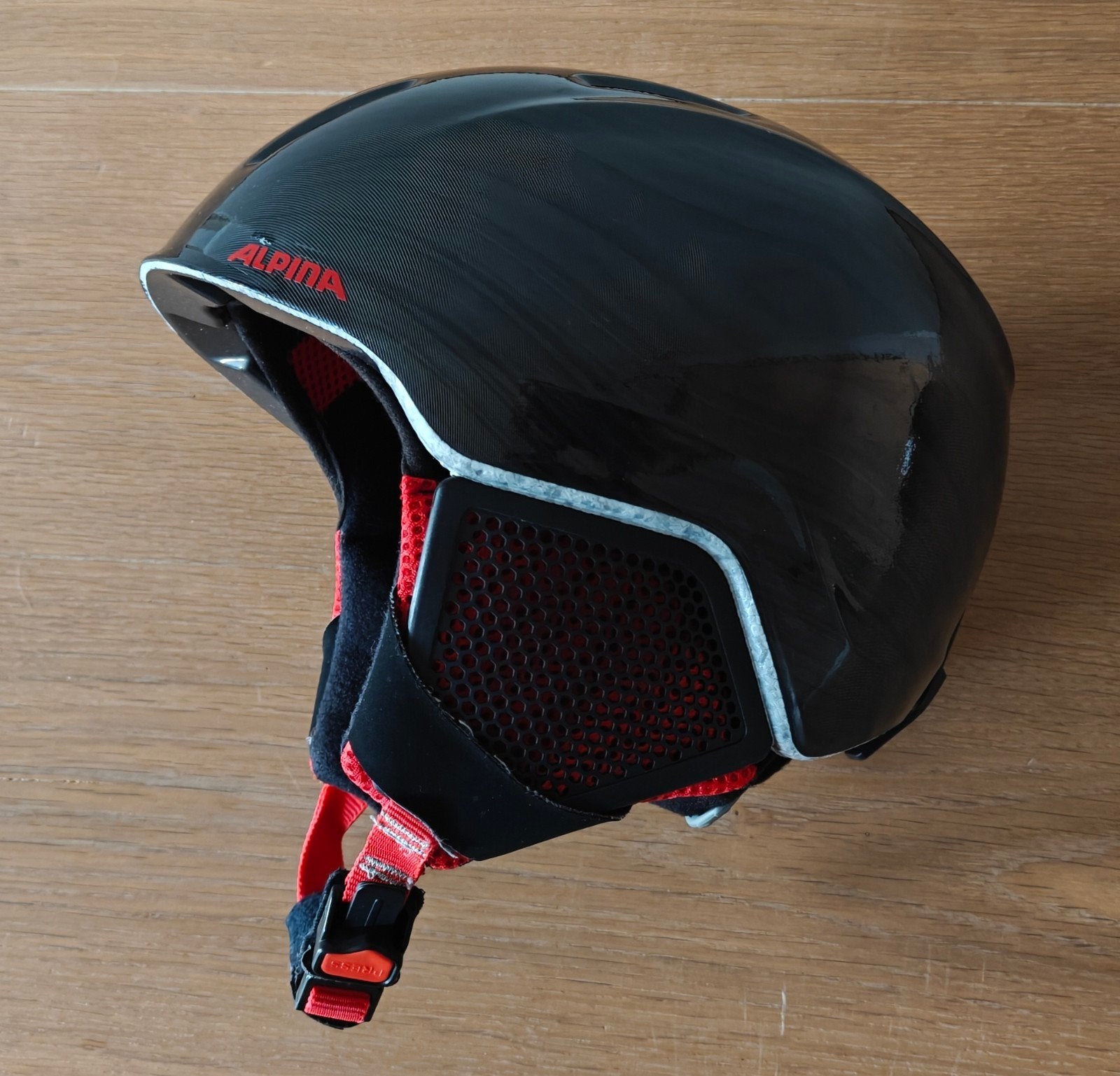 Kinder skihelm Alpina 51-55 cm met skibril, Gebruikt, Overige typen, Minder dan 100 cm, Ophalen
