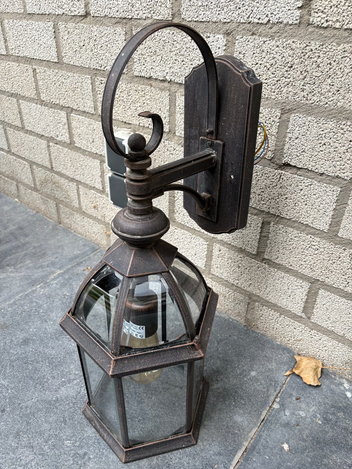 Vintage buitenlamp lantaarn - Rustieke wandlamp, Ophalen