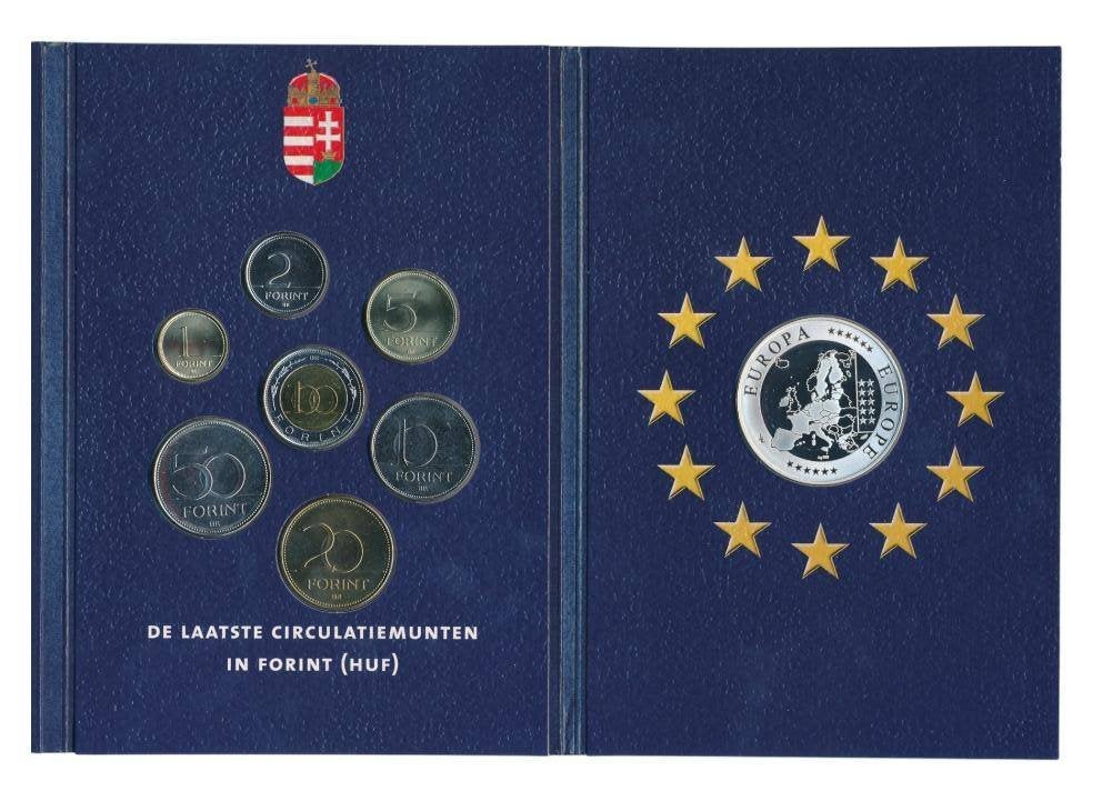Hongarije set pre-euro div jaren incl zilver Europa-penning, Ophalen of Verzenden, Vóór koninkrijk, Setje, Zilver