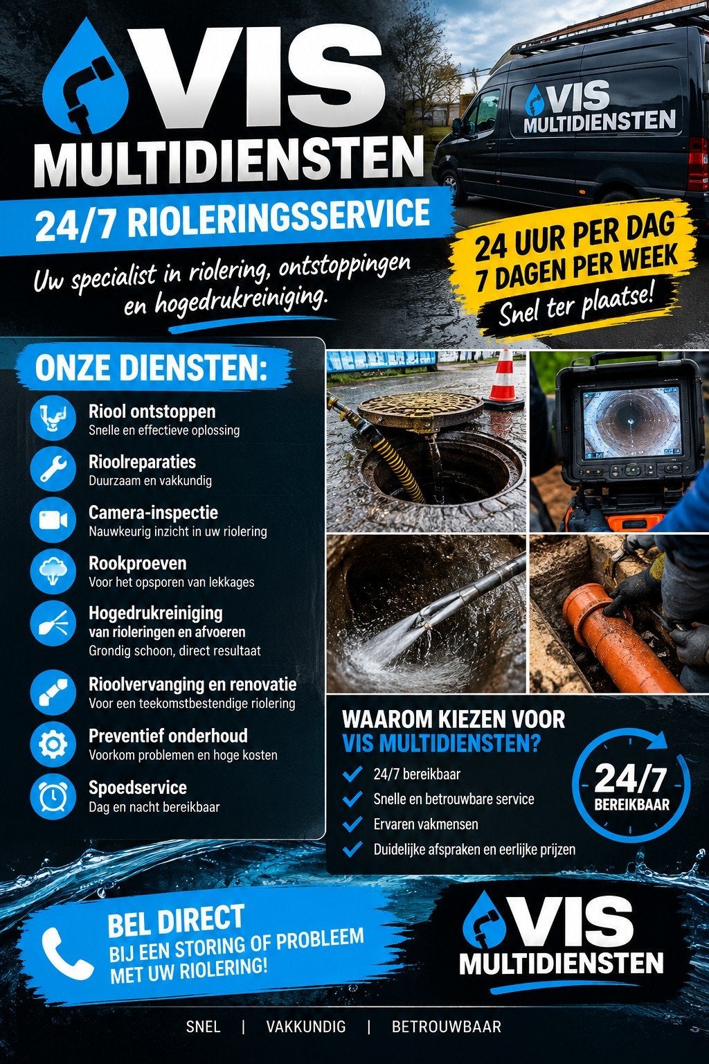 Riolering Ontstopping, Reparatie door heel Nederland