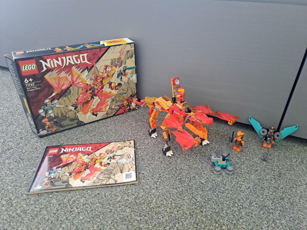 LEGO Ninjago 71762 Kai's  Fire Dragon EVO, Gebruikt, Ophalen of Verzenden, Lego, Inclusief doos