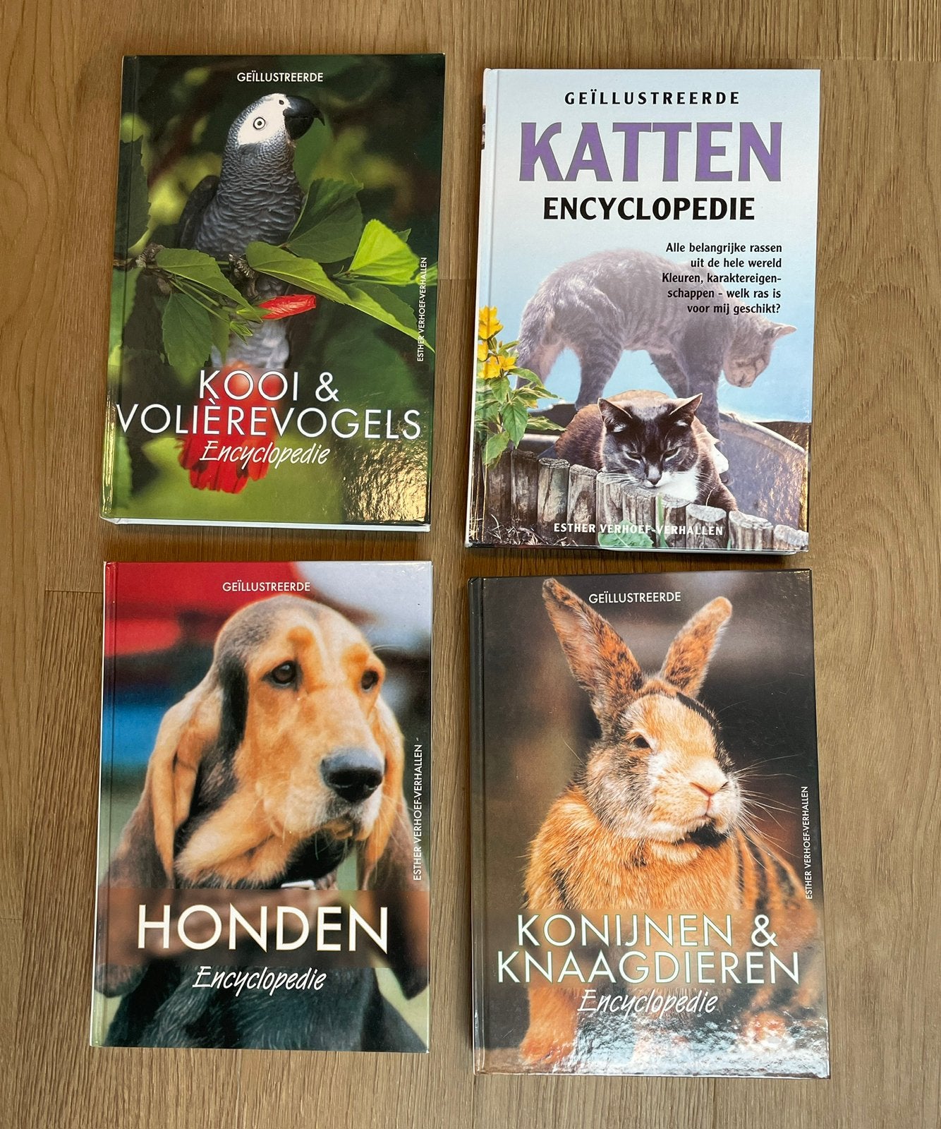 Set 4x dieren encyclopedie kat hond knaagdier/konijn vogel, Ophalen of Verzenden, Overige diersoorten
