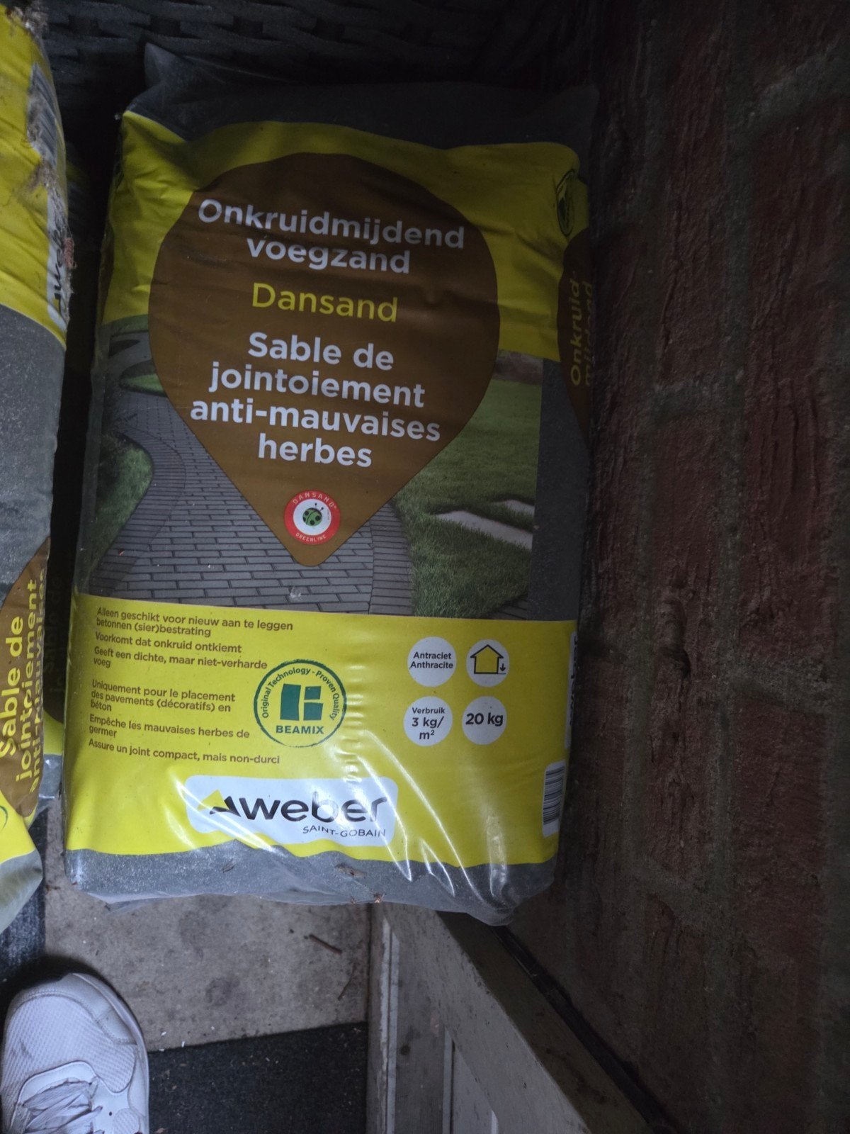 Dansand Onkruidmijdend Voegzand Antraciet 20 kg, Ophalen, Nieuw, Voegzand