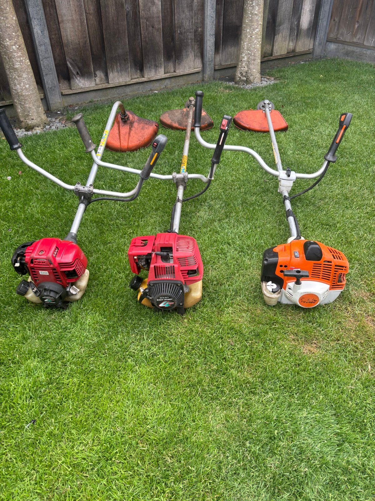 Stihl Honda bosmaaiers, Tuin en Terras, Ophalen, Gebruikt, Benzine