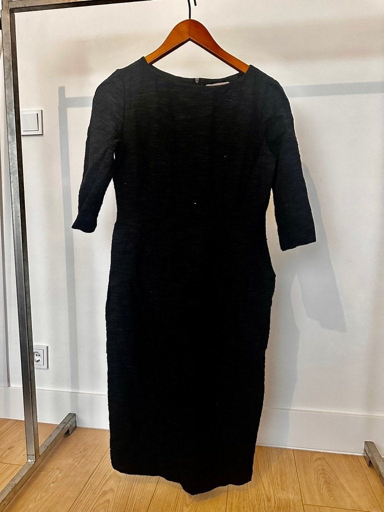 Elise Gug grijze tweed jurk maat 40 – dames jurk, Maat 38/40 (M), Verzenden, Elise Gug, Zo goed als nieuw