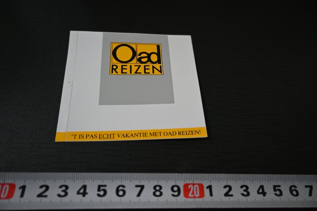 sticker OAD reizen 't is pas echt vakantie met OAD reizen !, Ophalen of Verzenden, Zo goed als nieuw