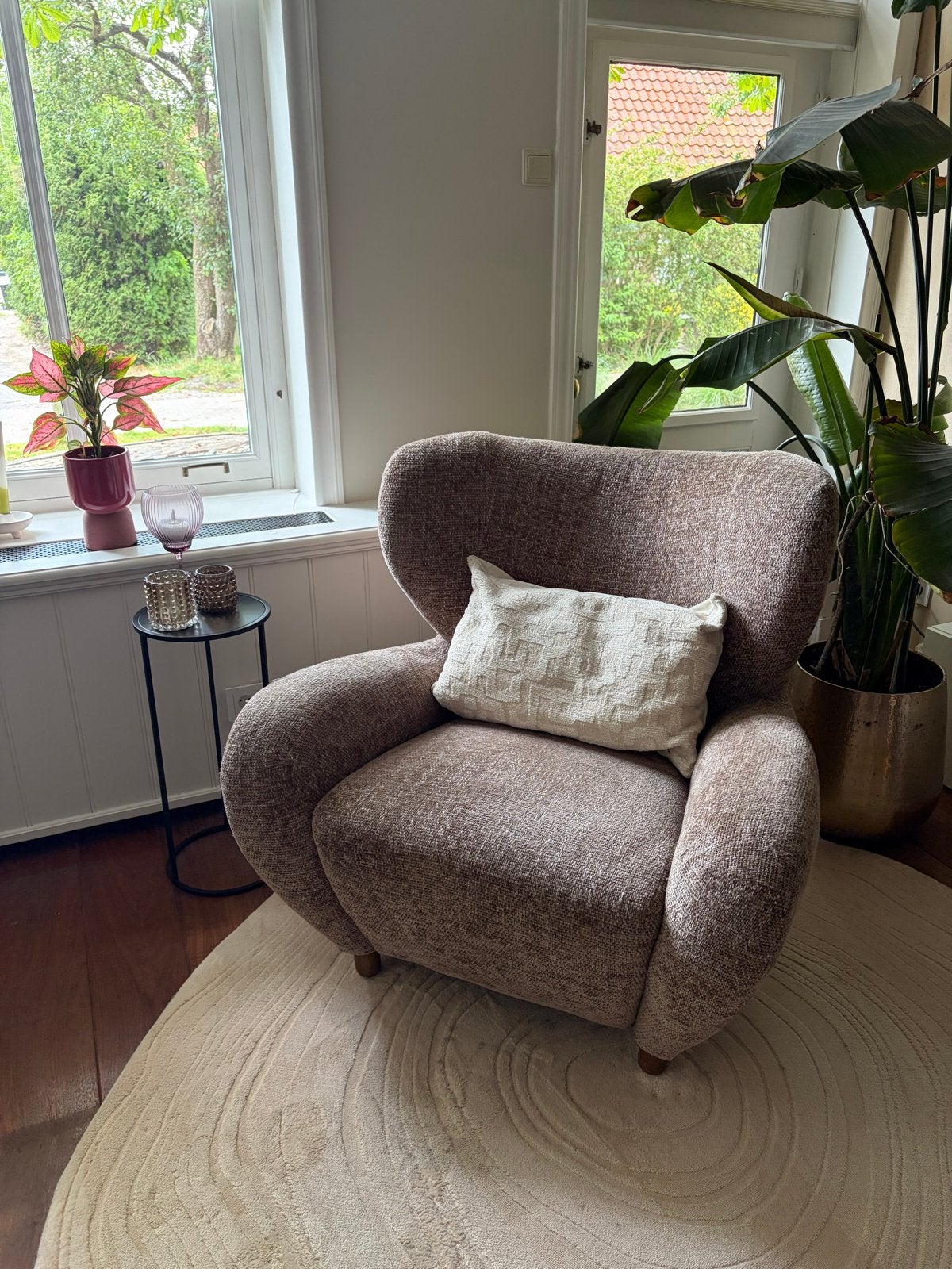 Set Rivièra Maison Courchevel fauteuils – beige, Huis en Inrichting, Fauteuils, Ophalen, Zo goed als nieuw, Stof, 75 tot 100 cm