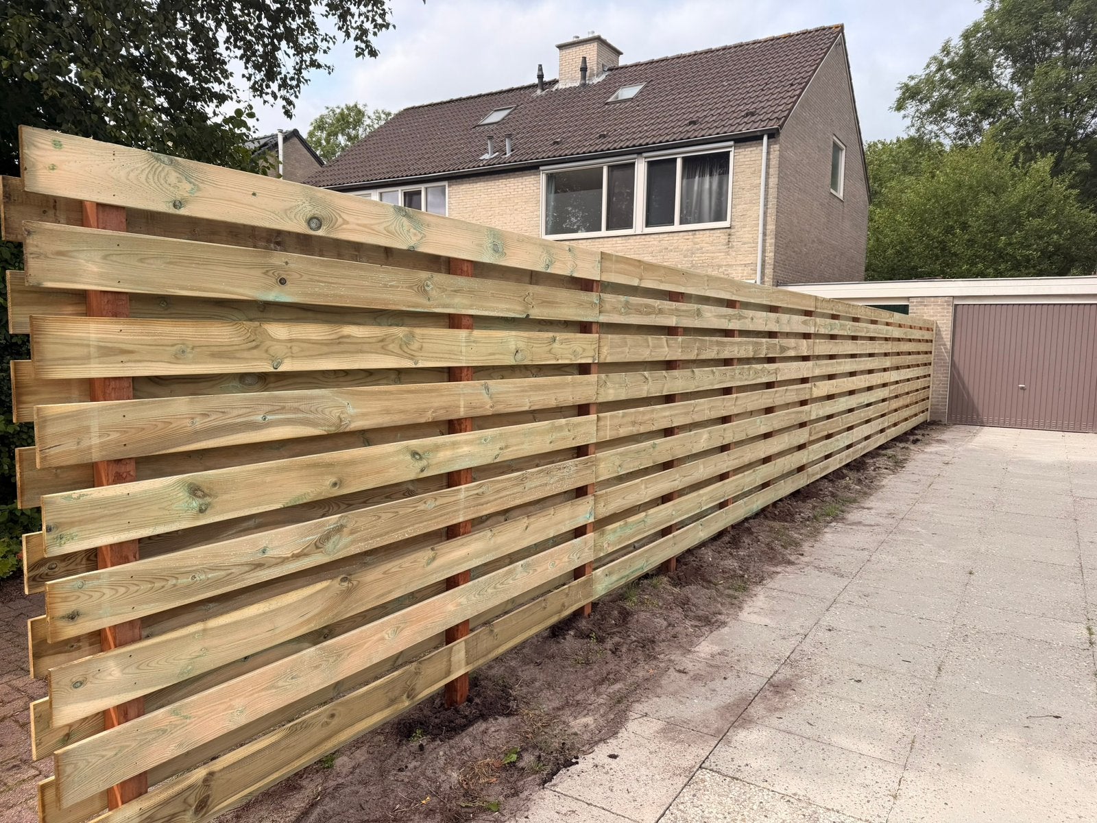 8 meter schuttingpakket met palen en schroeven, Ophalen, 1 tot 2 meter, Nieuw, .