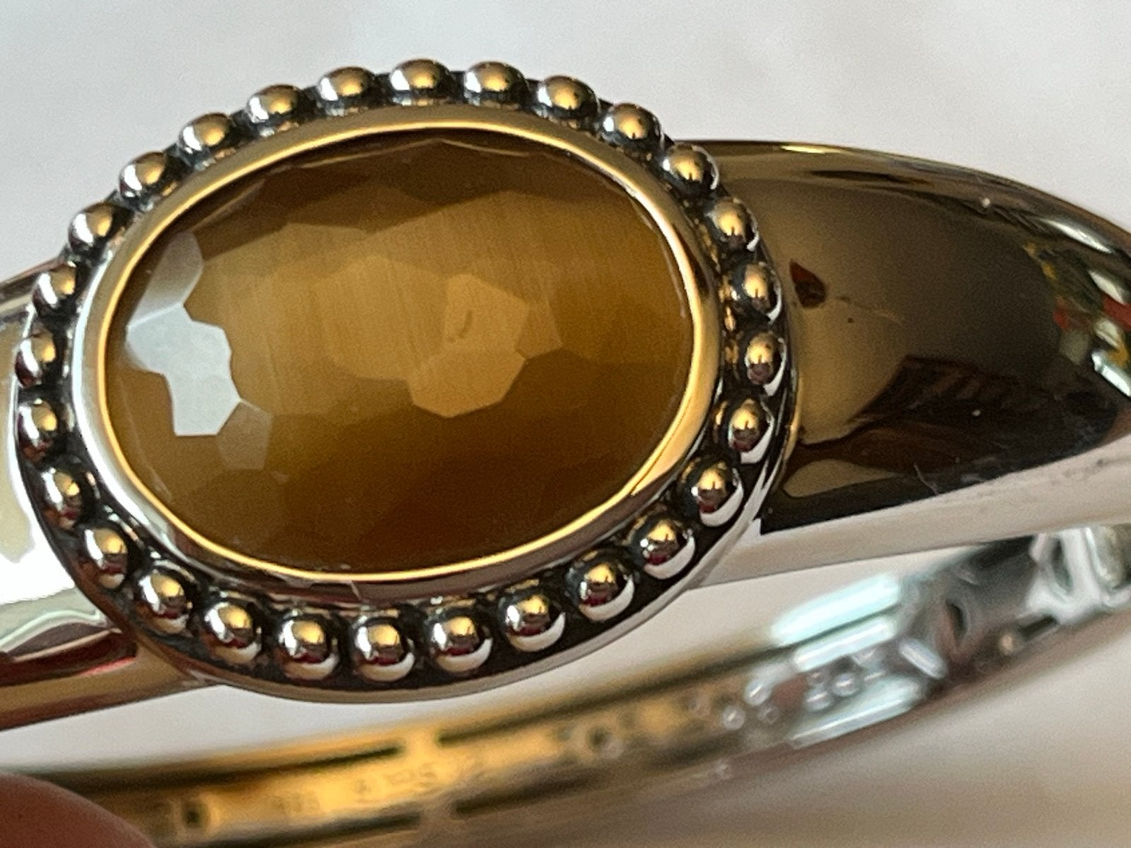 Zware zilveren Ti Sento armband met Edelsteen, Verzenden, Zo goed als nieuw, Zilver, Met edelsteen