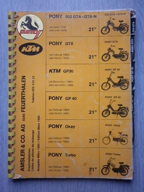KTM 503 GTA + Pony modellen bromfiets boek (7533z), Ophalen of Verzenden, Zo goed als nieuw