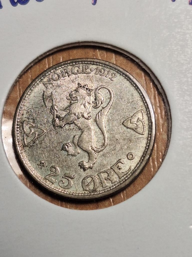 NOORWEGEN 25 ore 1912 (#47), Ophalen of Verzenden, Overige landen, Losse munt, Zilver
