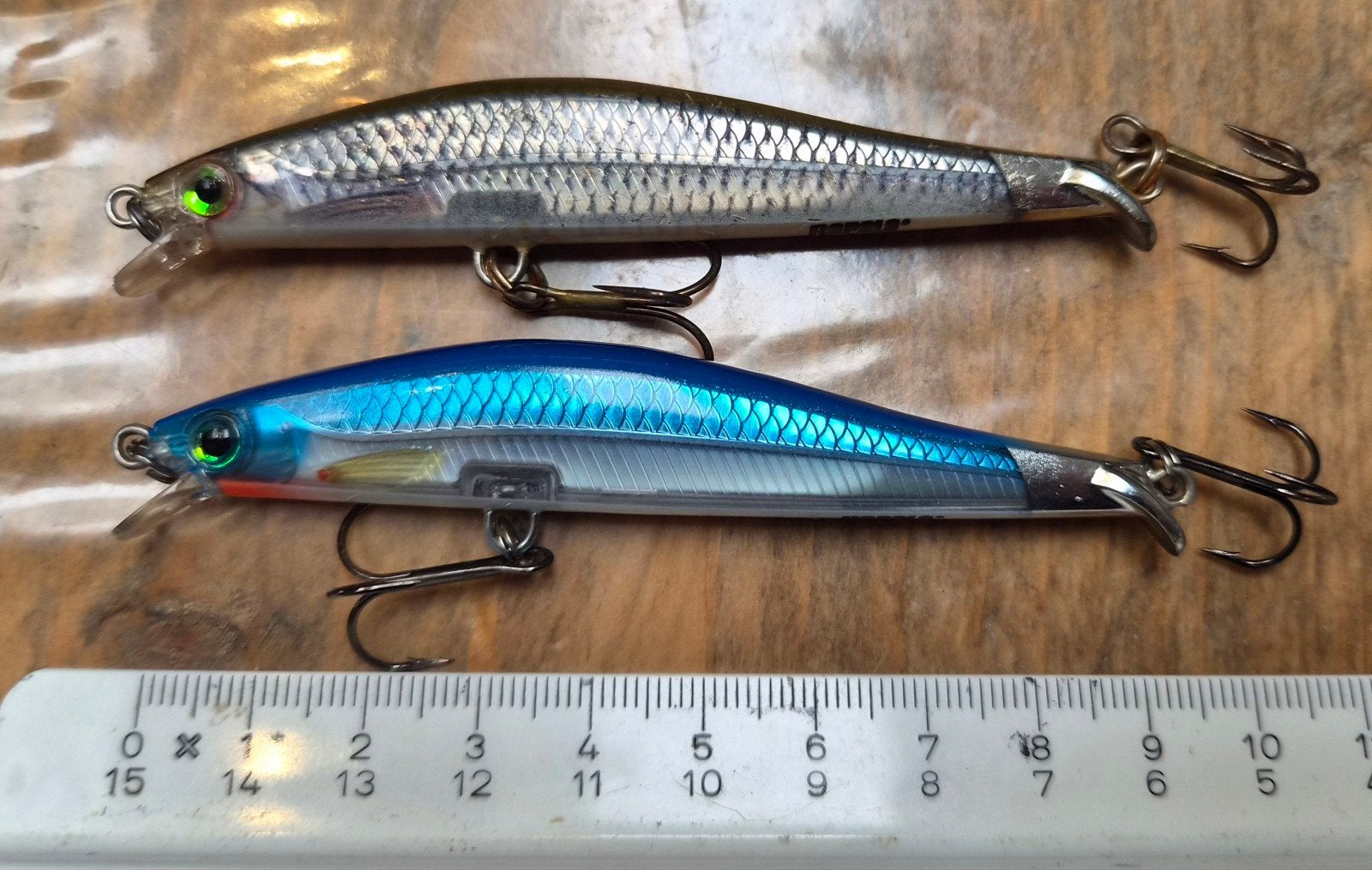 set 2x Rapala Ripstop 09 roofblei zeebaars zeeforel Kunstaas, Ophalen of Verzenden, Zo goed als nieuw, Overige typen
