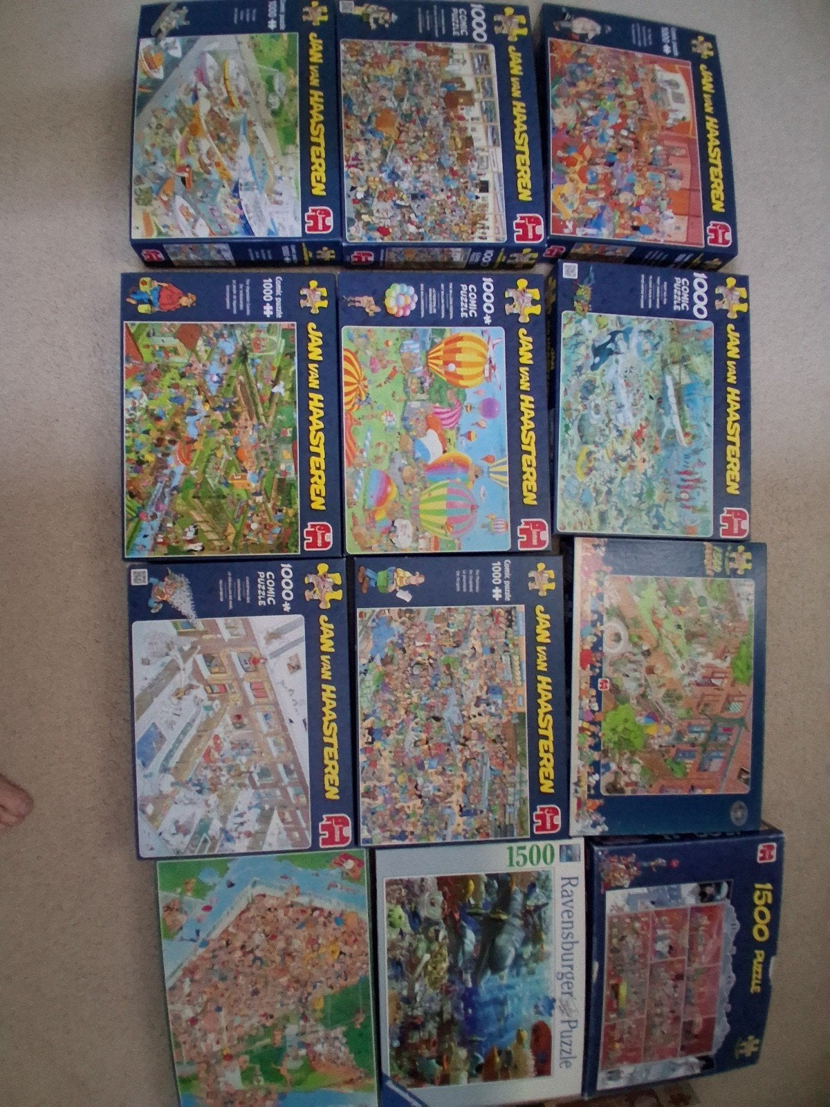 Jan van Haasteren puzzels 1000 en 1500 stukjes, Hobby en Vrije tijd, Denksport en Puzzels, Ophalen, 500 t/m 1500 stukjes, Zo goed als nieuw