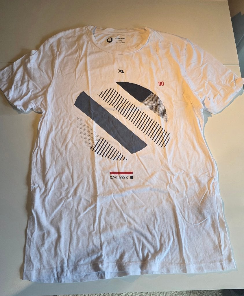 Wit Jack & Jones t-shirt met opdruk maat XL (nieuw), Kleding | Heren, T-shirts, Wit, Ophalen of Verzenden, Jack & Jones, Maat 56/58 (XL)