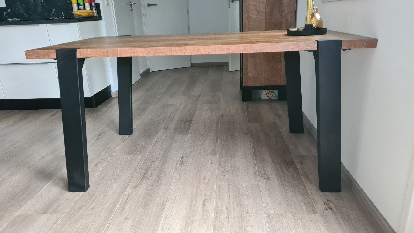 Eetkamertafel 160x90 ( Melamine), Huis en Inrichting, Tafels | Eettafels, Ophalen, 50 tot 100 cm, Zo goed als nieuw, 150 tot 200 cm