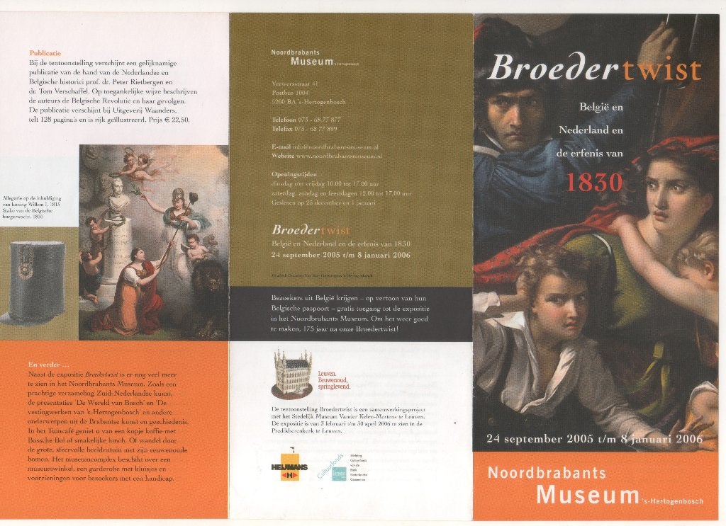 vouwblad tentoonstelling Broedertwist (VB 5), Ophalen of Verzenden, Zo goed als nieuw