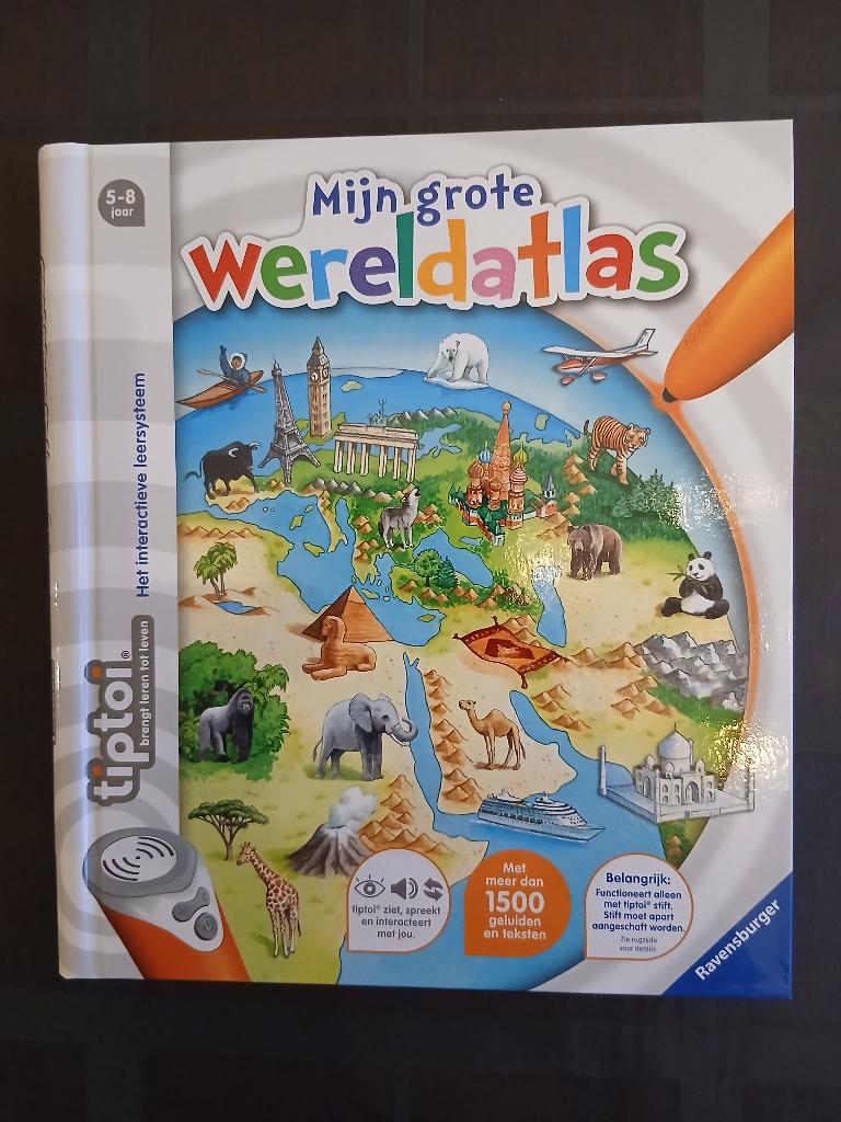 TIPTOI boek mijn grote wereldatlas, Boeken, Ophalen of Verzenden, Zo goed als nieuw, 2000 tot heden, Landkaart