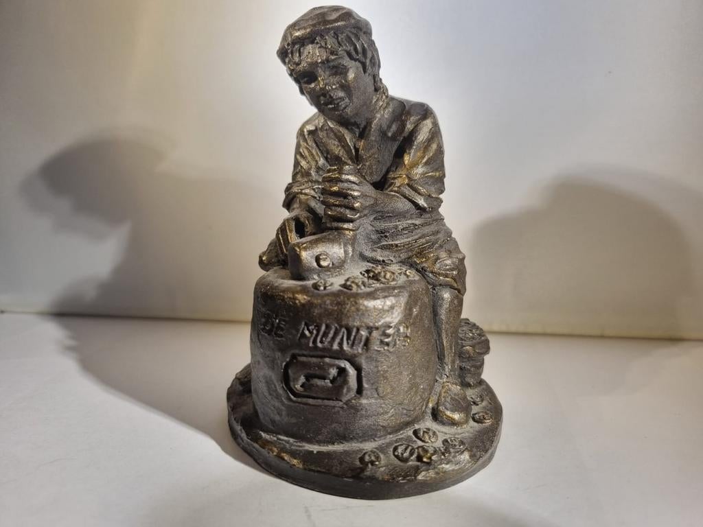 Vintage beeldje 'De Munter' - Bronskleurig, Ophalen of Verzenden