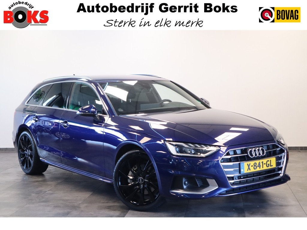 Audi A4 Avant 40 TFSI S edition Cruise/Climate PDC 204PK! 24, Auto's, Audi, Stof, Gebruikt, 4 cilinders, Blauw