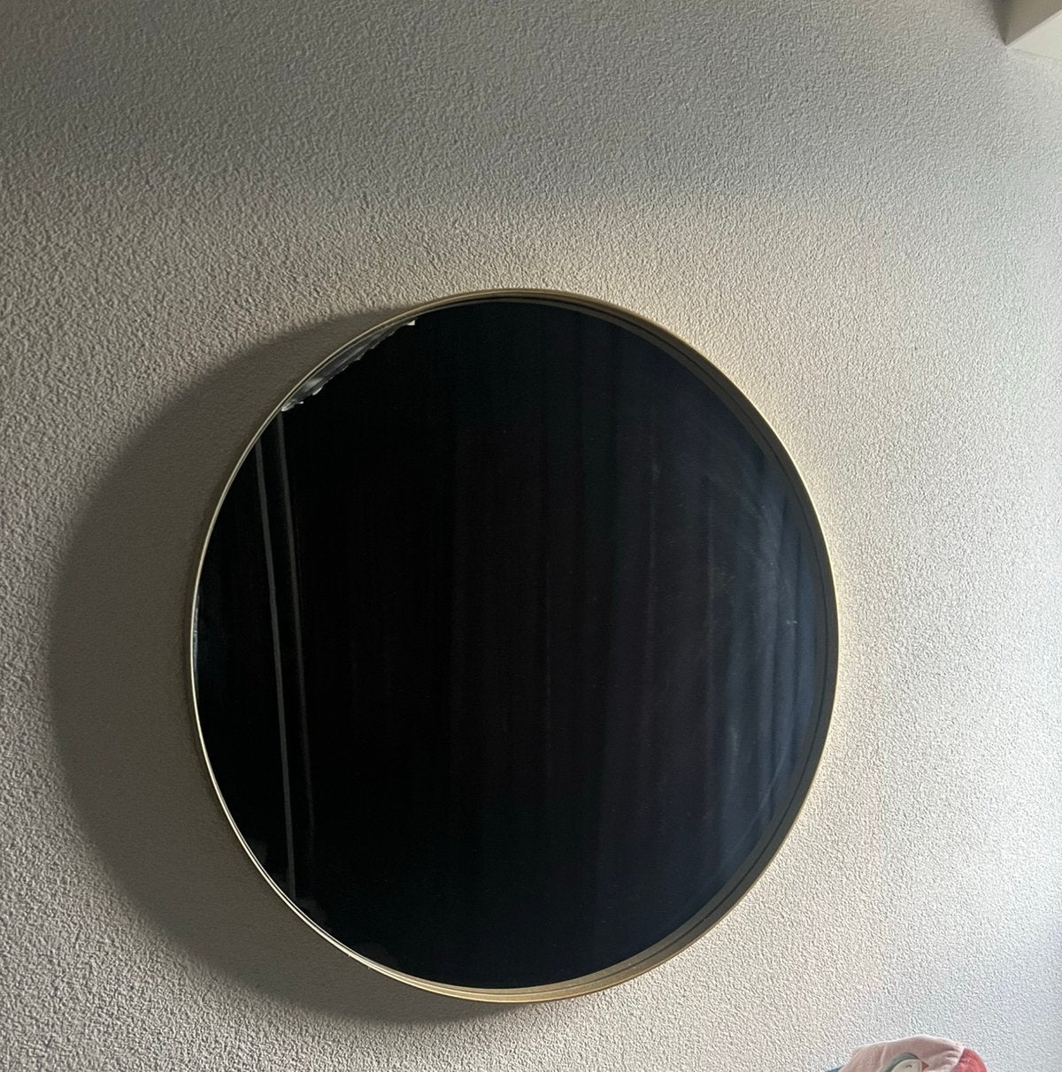 Ronde spiegel diameter 70, Ophalen, Rond, Zo goed als nieuw, Minder dan 100 cm